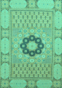 Abstract Turquoise Modern Rug, abs2608turq