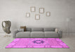 Machine Washable Abstract Purple Modern Area Rugs in a Living Room, wshabs2608pur