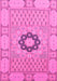 Machine Washable Abstract Pink Modern Rug, wshabs2608pnk