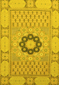 Abstract Yellow Modern Rug, abs2608yw