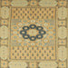 Square Abstract Cinnamon Brown Modern Rug, abs2608