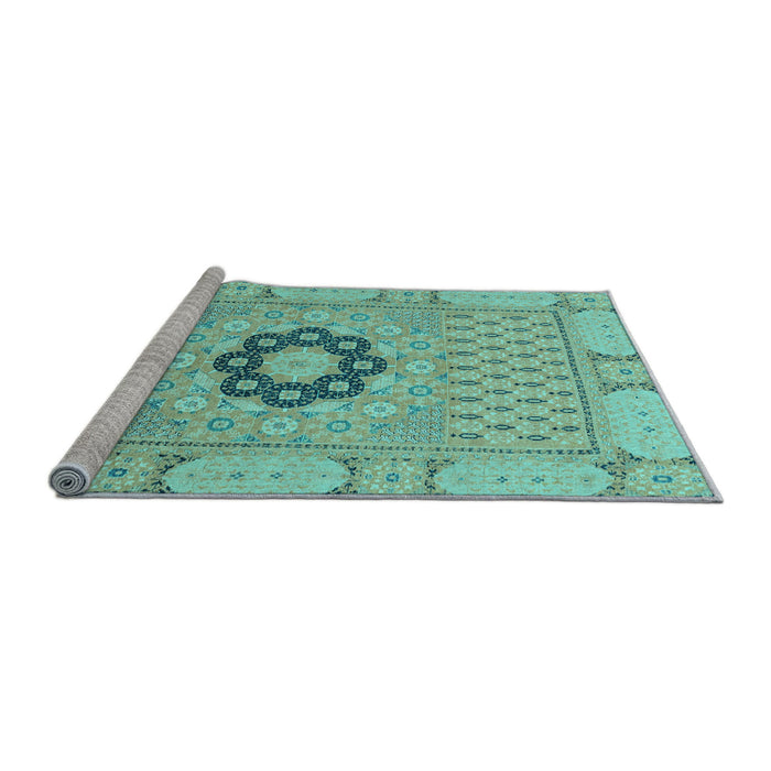 Sideview of Machine Washable Abstract Light Blue Modern Rug, wshabs2608lblu