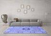 Machine Washable Abstract Blue Modern Rug in a Living Room, wshabs2608blu