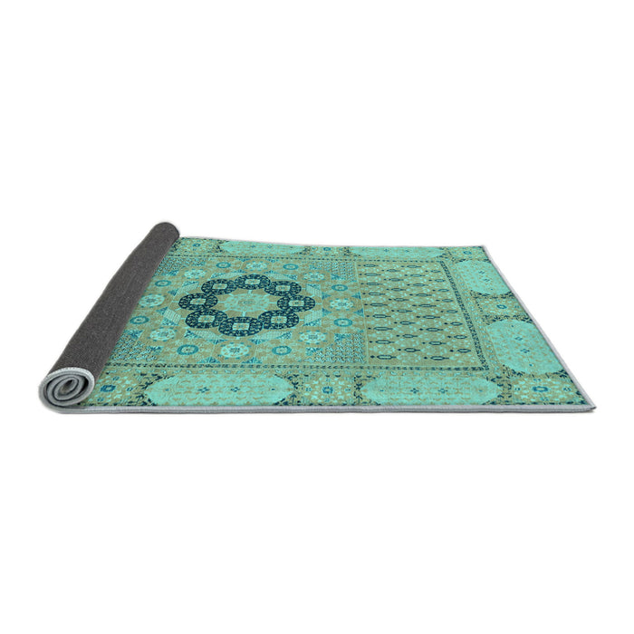 Sideview of Abstract Light Blue Modern Rug, abs2608lblu