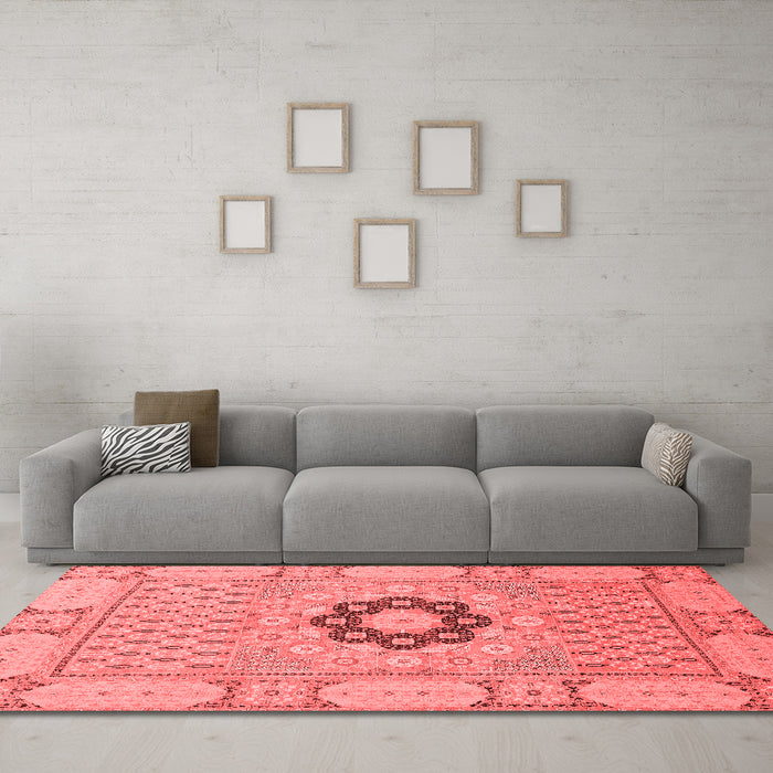 Modern Red Washable Rugs