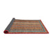 Sideview of Abstract Fire Brick Red Modern Rug, abs2609