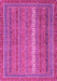 Machine Washable Abstract Pink Modern Rug, wshabs2609pnk