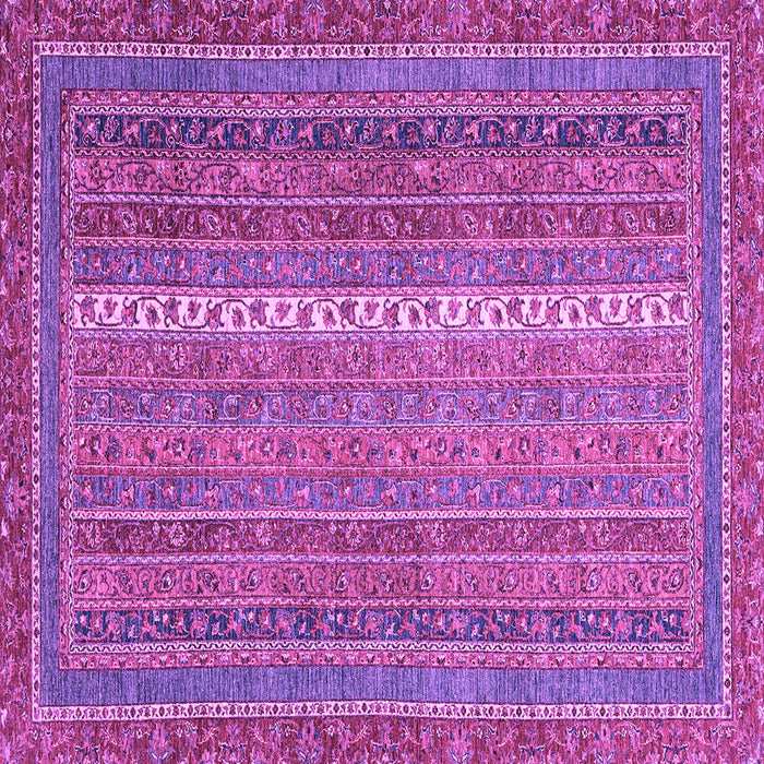 Square Machine Washable Abstract Purple Modern Area Rugs, wshabs2609pur