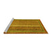 Sideview of Machine Washable Abstract Yellow Modern Rug, wshabs2609yw