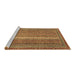 Sideview of Machine Washable Abstract Brown Modern Rug, wshabs2609brn