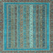 Square Machine Washable Abstract Light Blue Modern Rug, wshabs2609lblu