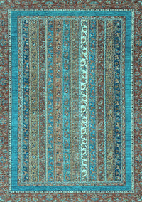 Abstract Light Blue Modern Rug, abs2609lblu