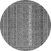 Round Machine Washable Abstract Gray Modern Rug, wshabs2609gry