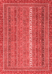 Abstract Red Modern Rug, abs2609red