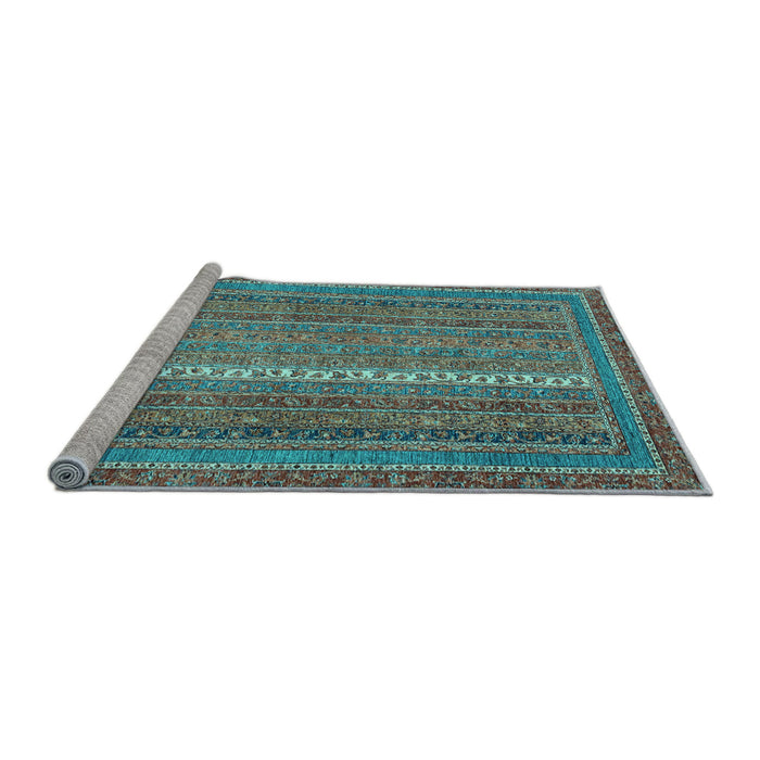 Sideview of Machine Washable Abstract Light Blue Modern Rug, wshabs2609lblu
