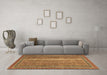 Machine Washable Abstract Brown Modern Rug in a Living Room,, wshabs2609brn