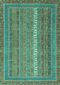 Abstract Turquoise Modern Rug, abs2609turq