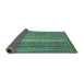 Sideview of Abstract Turquoise Modern Rug, abs2609turq