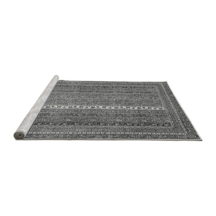 Sideview of Machine Washable Abstract Gray Modern Rug, wshabs2609gry