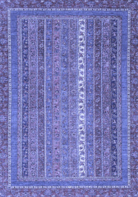 Abstract Blue Modern Rug, abs2609blu