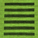 Square Abstract Green Modern Rug, abs260grn