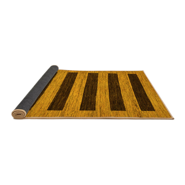 Sideview of Abstract Yellow Modern Rug, abs260yw