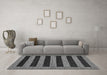 Machine Washable Abstract Gray Modern Rug in a Living Room,, wshabs260gry