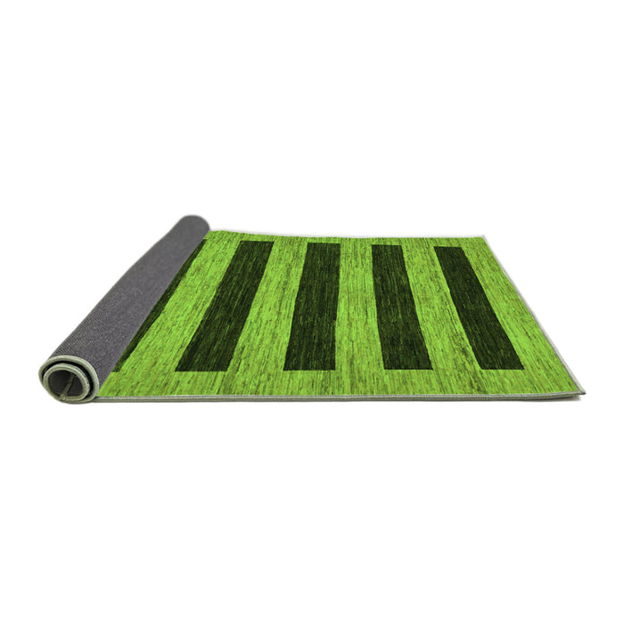 Sideview of Abstract Green Modern Rug, abs260grn