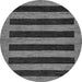 Round Abstract Gray Modern Rug, abs260gry