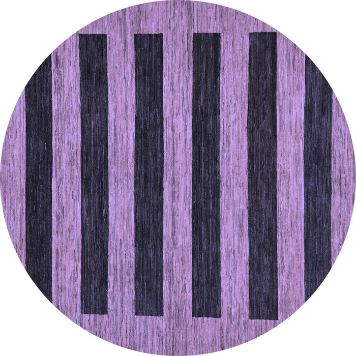 Round Machine Washable Abstract Blue Modern Rug, wshabs260blu