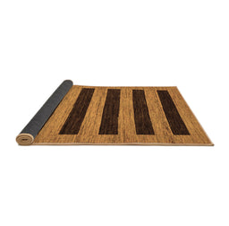 Sideview of Abstract Brown Modern Rug, abs260brn