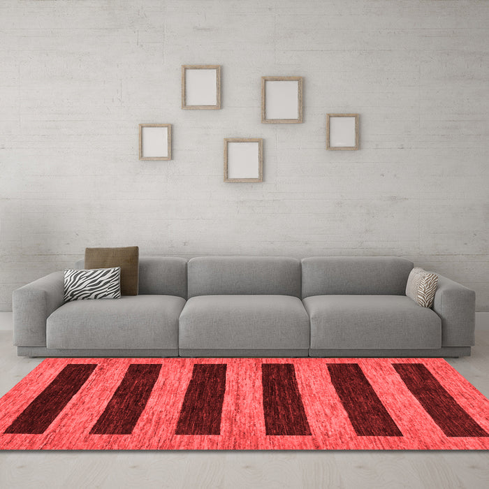 Modern Red Washable Rugs