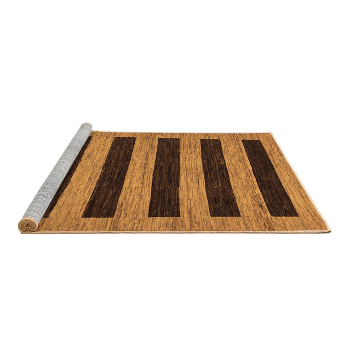Sideview of Machine Washable Abstract Brown Modern Rug, wshabs260brn