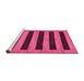 Sideview of Machine Washable Abstract Pink Modern Rug, wshabs260pnk