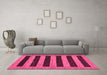 Machine Washable Abstract Pink Modern Rug in a Living Room, wshabs260pnk