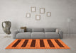 Machine Washable Abstract Orange Modern Area Rugs in a Living Room, wshabs260org