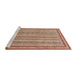 Sideview of Machine Washable Abstract Brown Sugar Brown Rug, wshabs2610