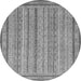 Round Abstract Gray Modern Rug, abs2610gry