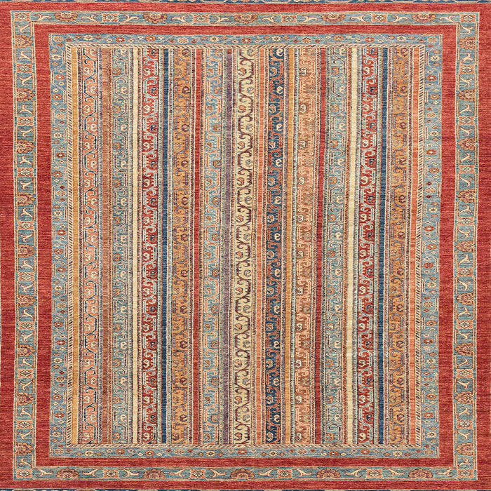 Square Abstract Brown Modern Rug, abs2610