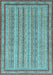 Machine Washable Abstract Light Blue Modern Rug, wshabs2610lblu