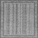 Square Abstract Gray Modern Rug, abs2610gry