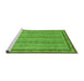 Sideview of Machine Washable Abstract Green Modern Area Rugs, wshabs2610grn