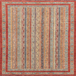 Square Machine Washable Abstract Brown Sugar Brown Rug, wshabs2610