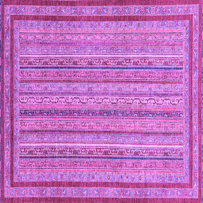 Square Machine Washable Abstract Purple Modern Area Rugs, wshabs2610pur