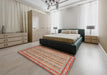 Abstract Brown Modern Rug in a Bedroom, abs2610