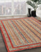 Machine Washable Abstract Brown Sugar Brown Rug in a Family Room, wshabs2610