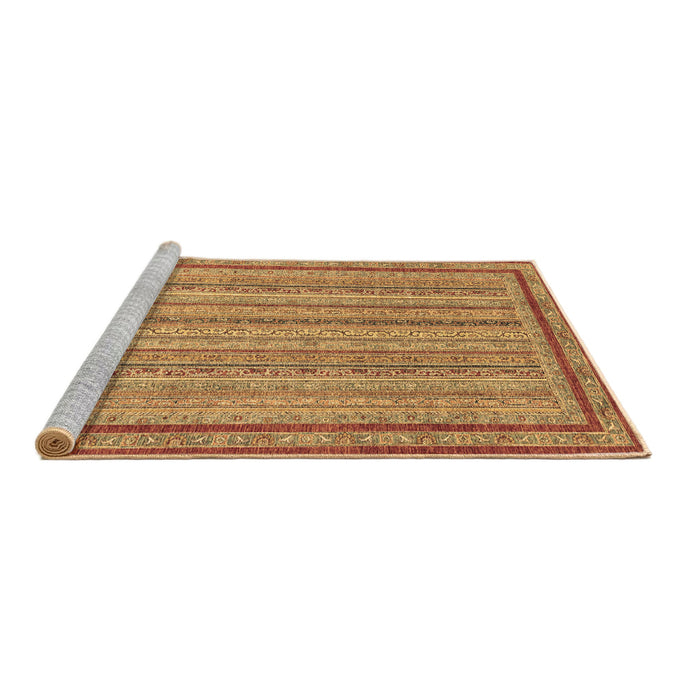 Sideview of Machine Washable Abstract Brown Modern Rug, wshabs2610brn