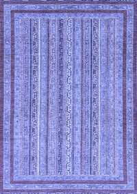 Abstract Blue Modern Rug, abs2610blu