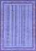 Abstract Blue Modern Rug, abs2610blu