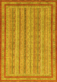 Abstract Yellow Modern Rug, abs2610yw